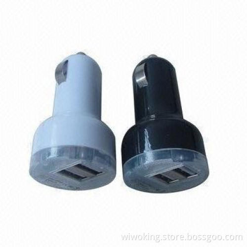 Two USB In-car Charger for iPhone 5/4/4S, Mobile Phones and iPad